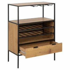 Seaford Zwart Stalen Kast: Eikenblad, Lade, 4 Planken". -Emob Ontwerp zonder titel 2023 11 15T143606.961 4ff2