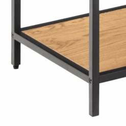 Moderne Seaford Boekenkast: Zwart Staal En Glas, Eiken Met 8 Planken, 135x35x185 Cm 8 Moderne Seaford Boekenkast: Zwart Staal En Glas, Eiken Met 8 Planken, 135x35x185 Cm -Emob Ontwerp zonder titel 2023 11 15T145605.506 e821