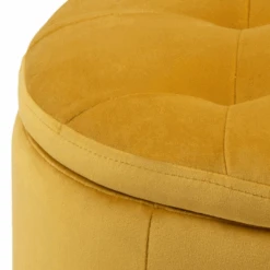 Vic Gele Ronde Ottomane: Retina Opbergvak En Getuft, Ø60x35 Cm -Emob Ontwerp zonder titel 2023 11 16T081146.833 62ac