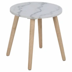 Roslin Ronde Bijzettafel, Wit Marmeren Blad, 40cm -Emob Ontwerp zonder titel 2023 11 17T082301.751 7a90