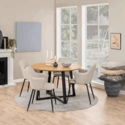 Malika Ronde Eettafel, Wild Eikenfineer, 120x75 Cm -Emob Ontwerp zonder titel 2023 11 17T094322.847 f761