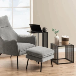 Zwart Marmeren Bijzettafel, Draadonderstel, 35x43x63 Cm -Emob Ontwerp zonder titel 2023 11 17T134205.502 0f6e