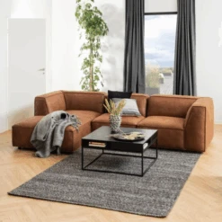 Willford Vierkante Salontafel - Essenzwart Melamine, 80x80 Cm