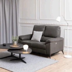 Relaxfauteuil Rana: Grijs Stof, USB Opladen, Gemotoriseerd