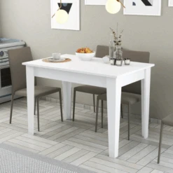 Keukentafel Woody Fashion - 110x72x75 Cm - Wit