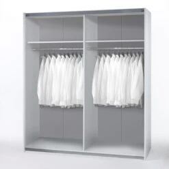 Kledingkast Salamanca 170cm Met 2 Deuren & Spiegel - Wit 5 Kledingkast Salamanca 170cm Met 2 Deuren & Spiegel - Wit -Emob Puls STS offen 58 031 2744