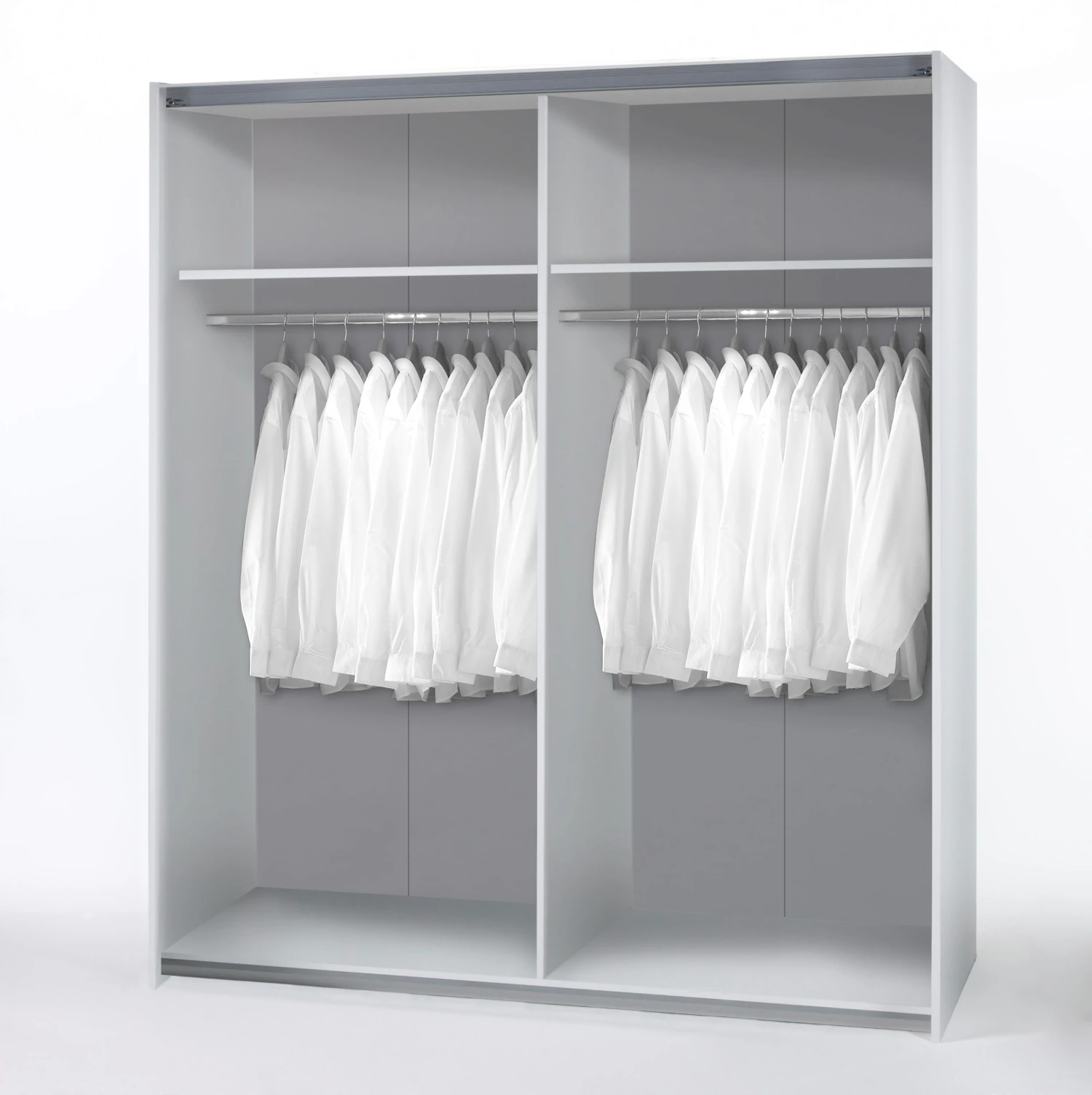 Kledingkast Salamanca 170cm Met 2 Deuren & Spiegel - Wit 3 Kledingkast Salamanca 170cm Met 2 Deuren & Spiegel - Wit - Afbeelding 3