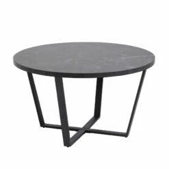 Salontafel Amanda Ø77 - Marmer/zwart